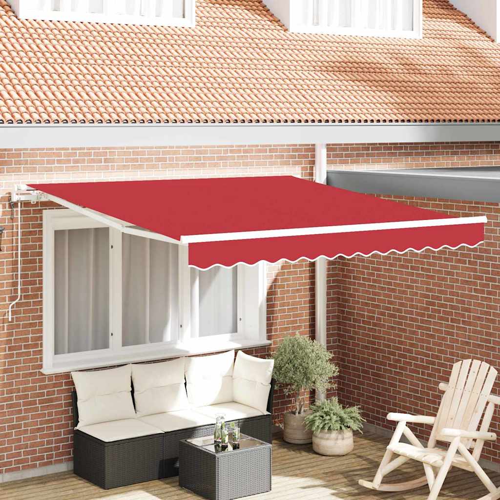 Vidaxl inklapbaar zonnescherm rood 300 x 250 cm stof