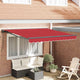 Vidaxl inklapbaar zonnescherm rood 300 x 250 cm polyester en metaal