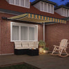 Vidaxx Sombrilla plegable de tela verde y amarillo 300 x 250 cm