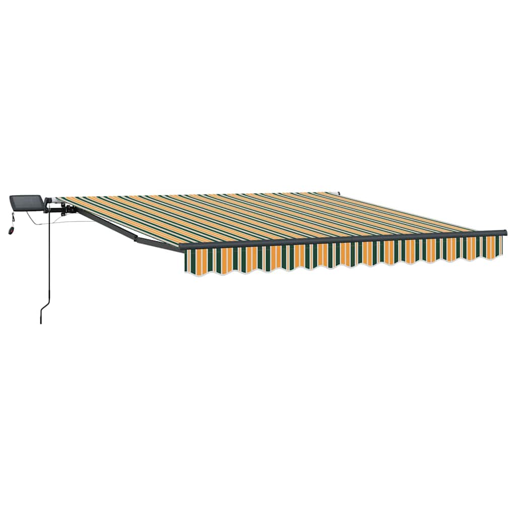 Vidaxx Sombrilla plegable de tela verde y amarillo 300 x 250 cm