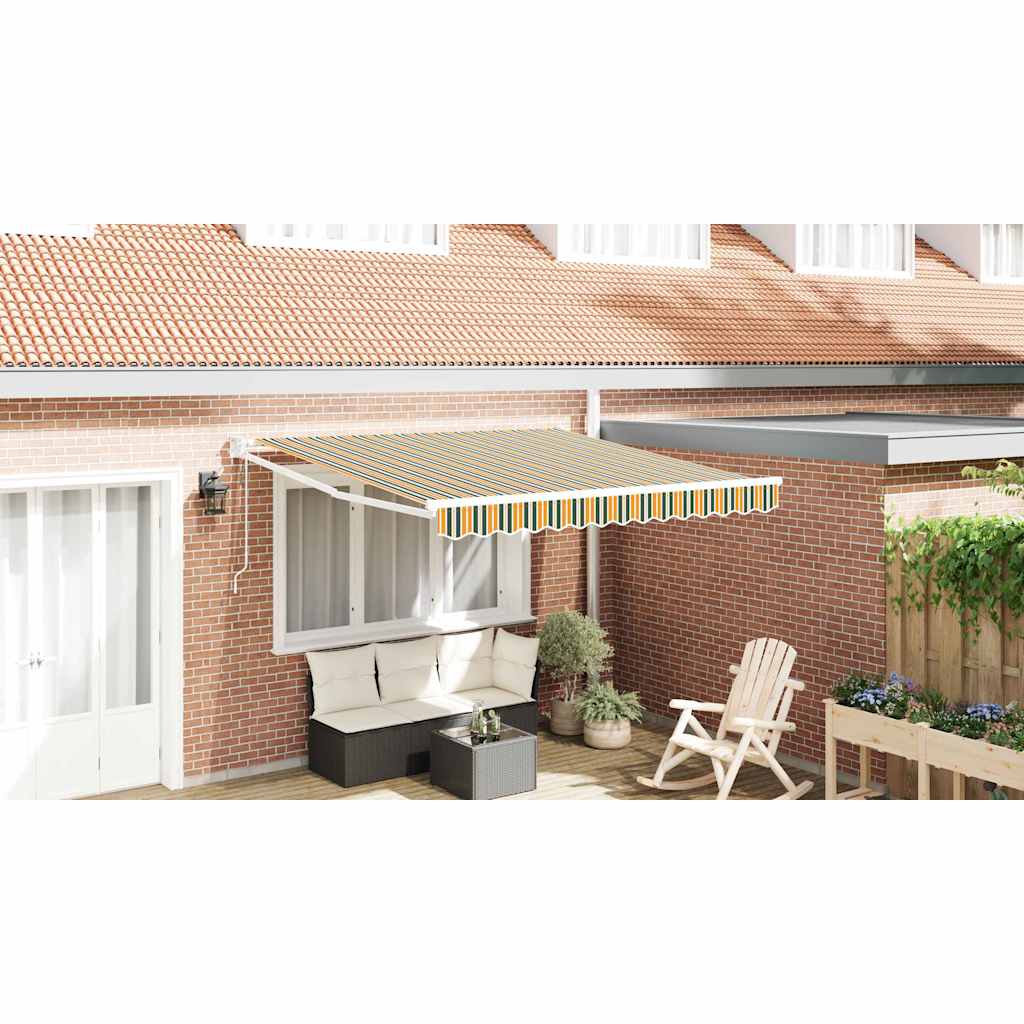 Toldo vidaxx verde y amarillo 300 x 250 x 165 cm poliéster