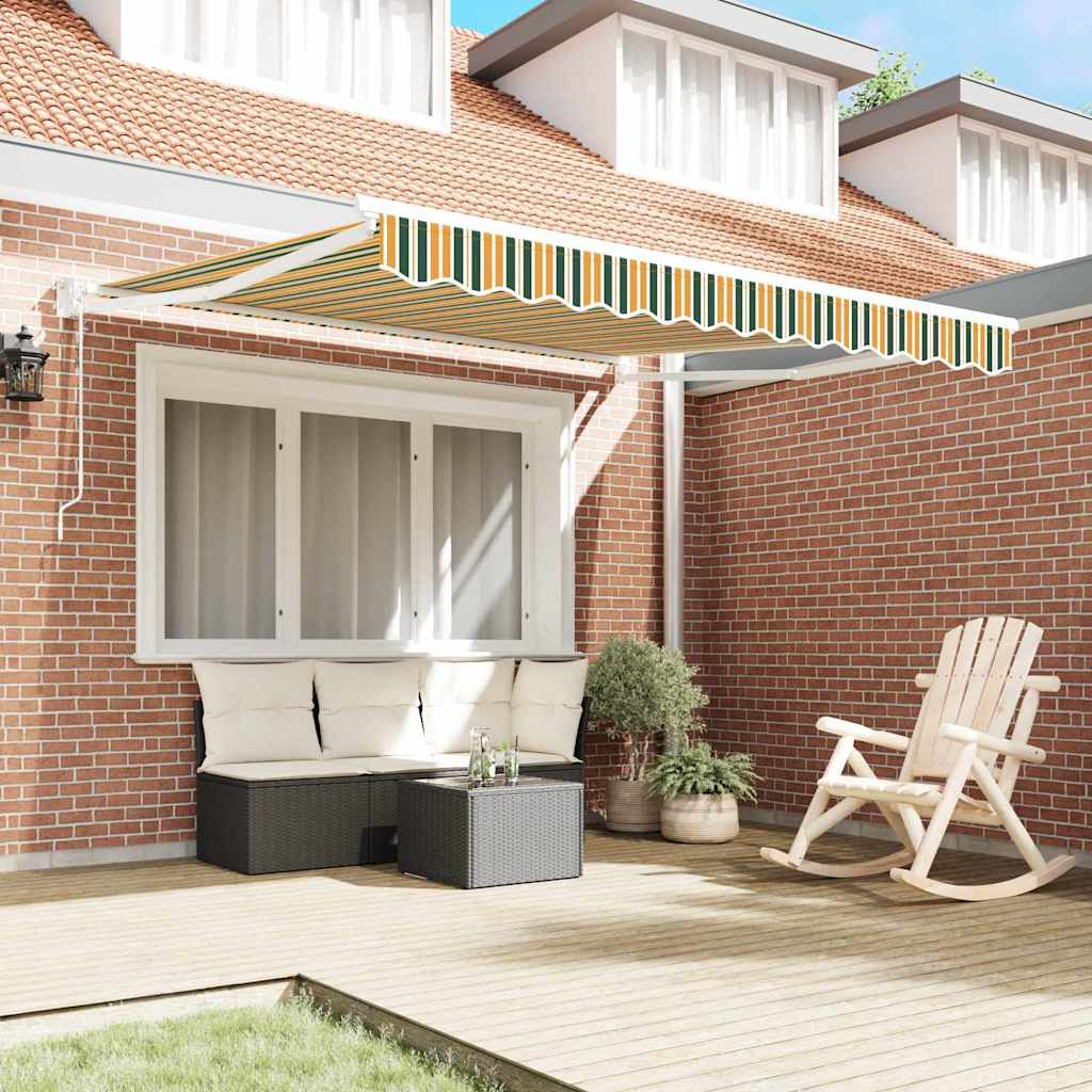 Toldo vidaxx verde y amarillo 300 x 250 x 165 cm poliéster