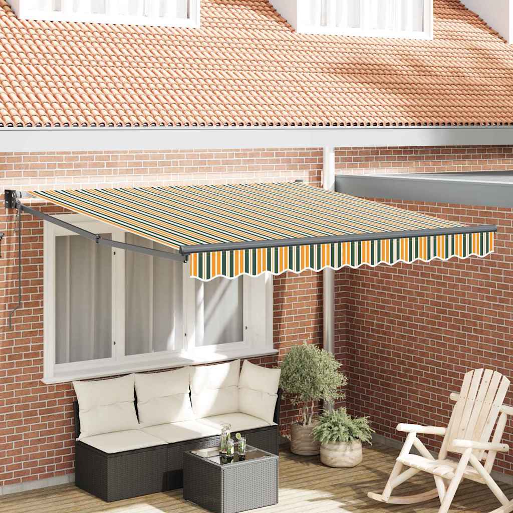 Tenda da sole Vidaxx verde e gialla 300 x 250 x 165 cm in poliestere
