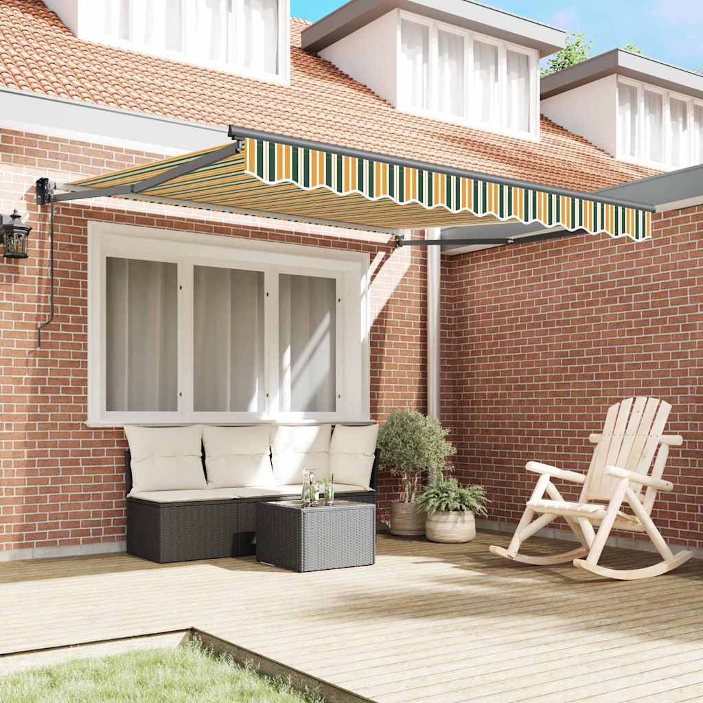 Tenda da sole Vidaxx verde e gialla 300 x 250 x 165 cm in poliestere