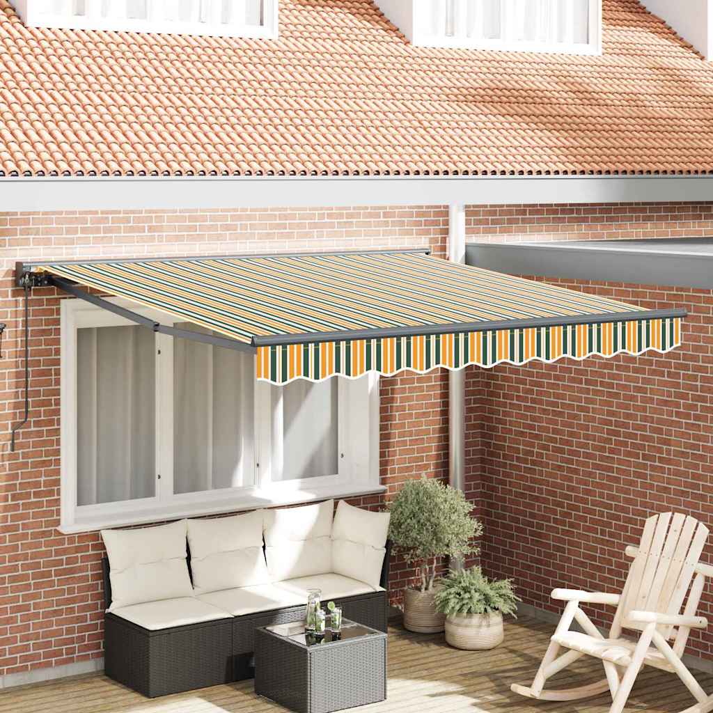 Vidaxx sombrilla plegable verde y amarillo 300 x 250 cm