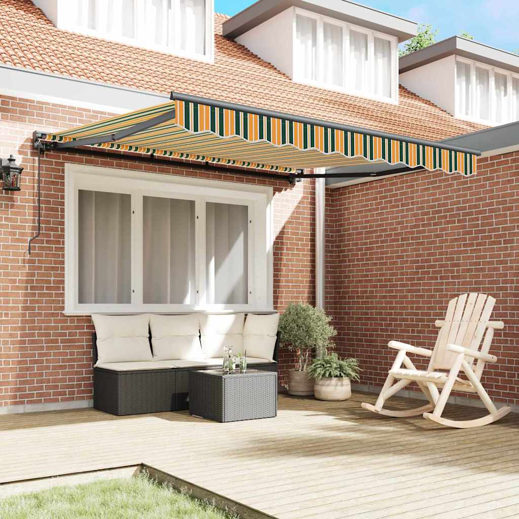 Vidaxx sombrilla plegable verde y amarillo 300 x 250 cm