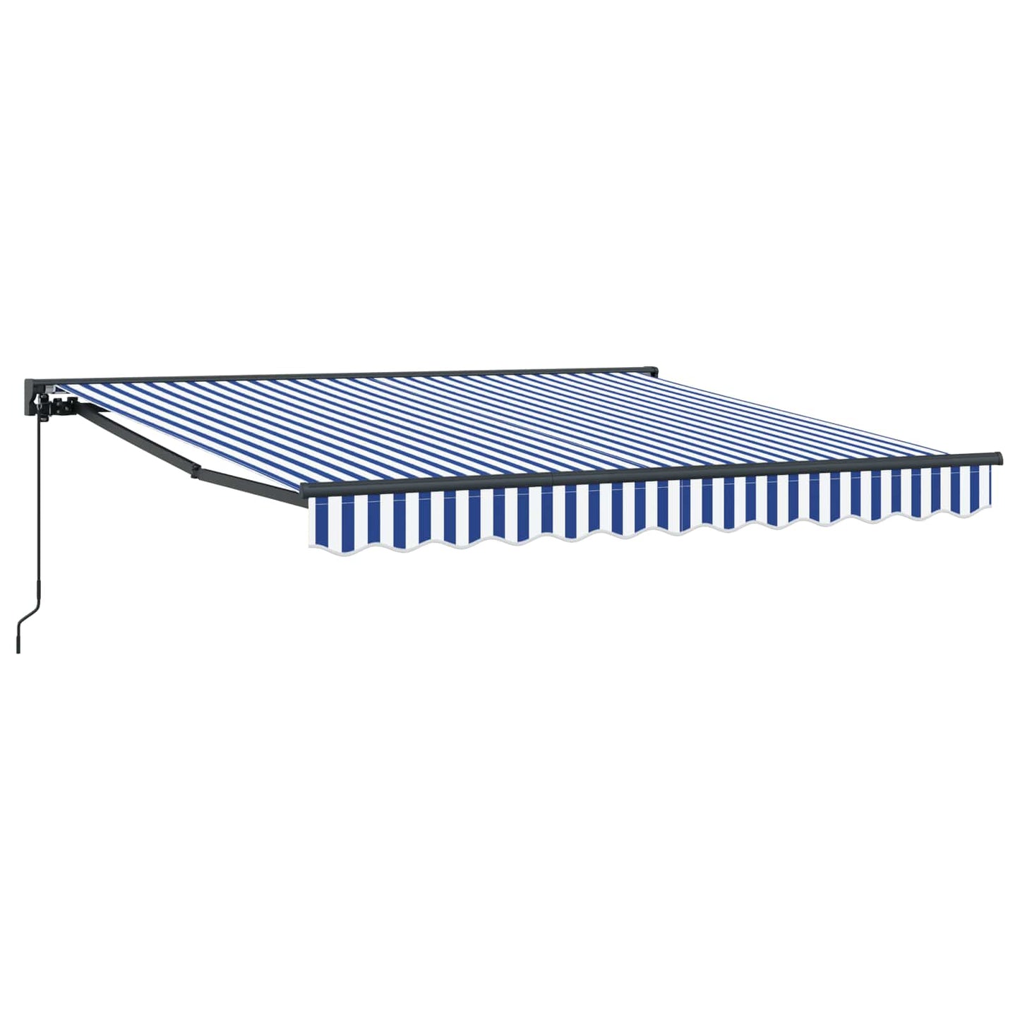 Ombrellone pieghevole Vidaxx blu e bianco 350 x 250 cm