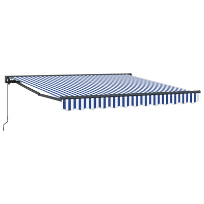 Vidaxx sombrilla plegable azul y blanco 350 x 250 cm