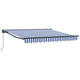 Ombrellone pieghevole Vidaxx blu e bianco 350 x 250 cm