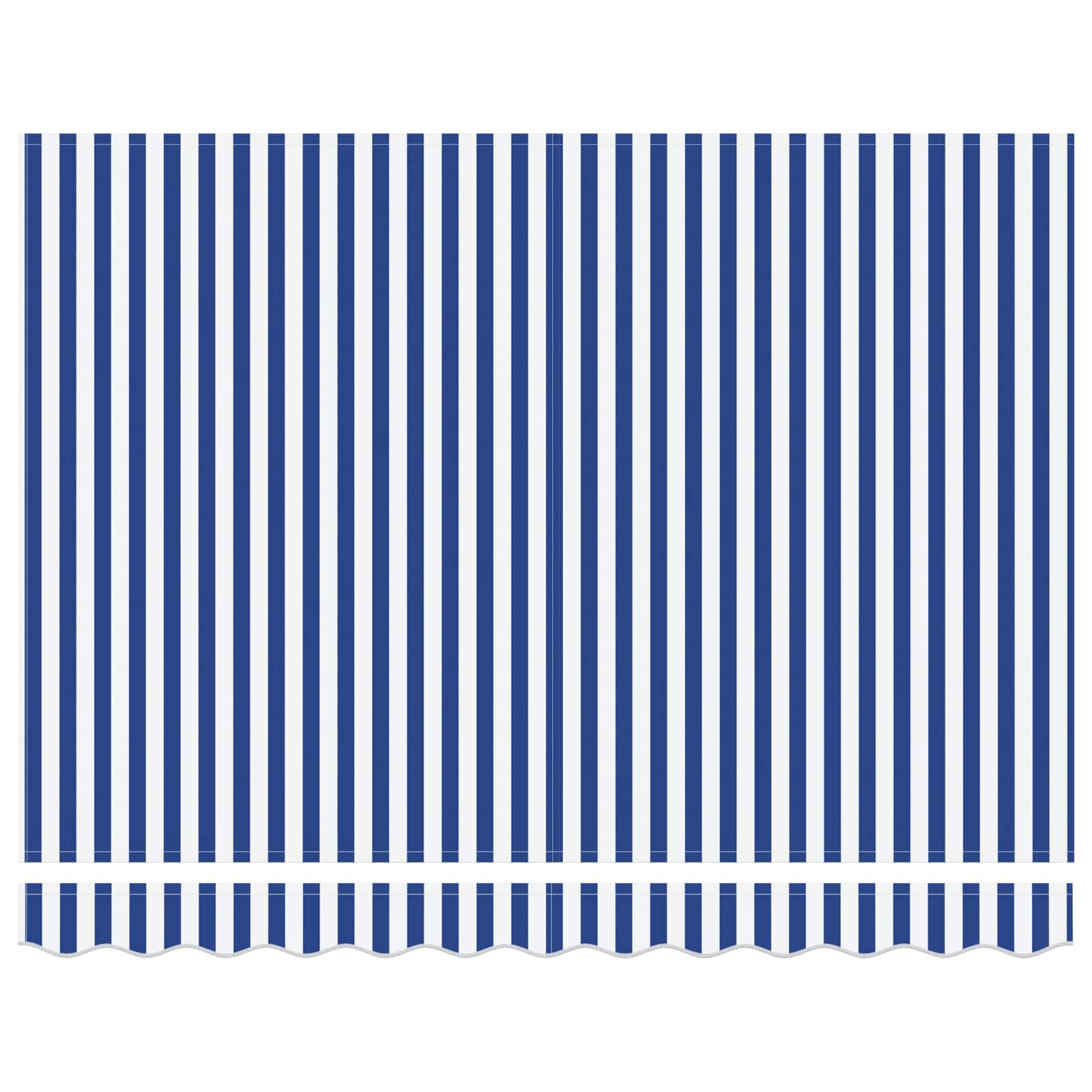 Vidaxx sombrilla plegable azul y blanco 350 x 250 cm