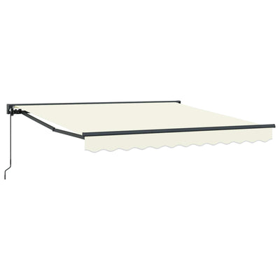 Vidaxx Sombrilla plegable crema 350 x 250 cm poliéster y metal