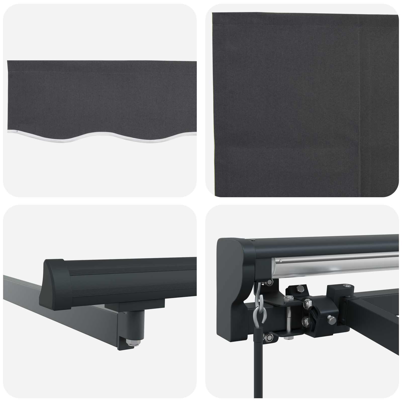 Toldo plegable Vidaxx antracita 350 x 300 cm