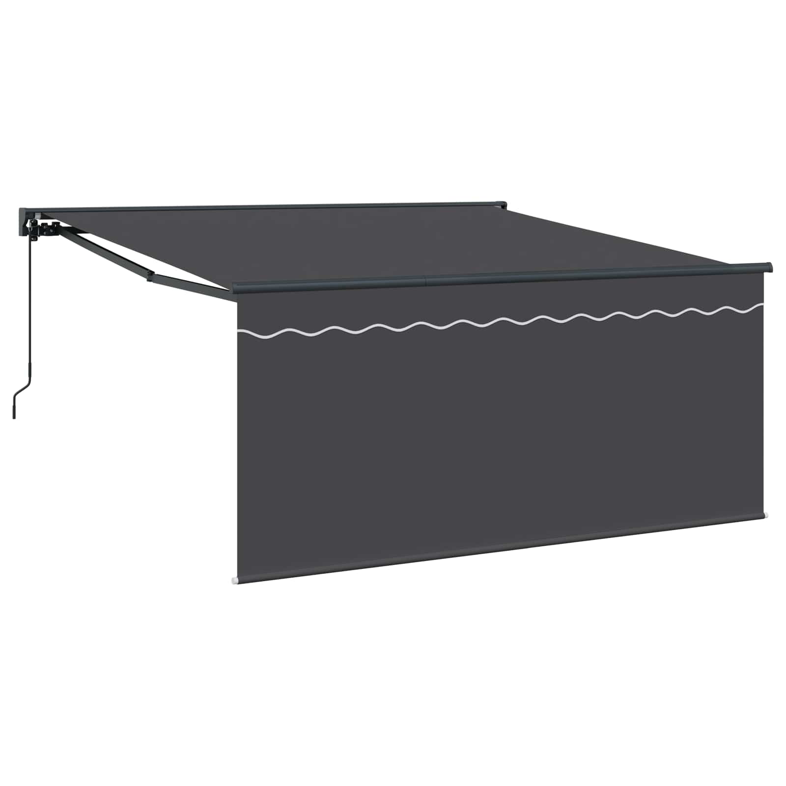 Vidaxl inklapbaar zonnescherm antraciet 350 x 300 cm