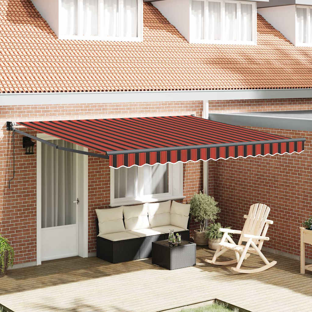 Ombrellone pieghevole Vidaxx arancione e marrone 350 x 250 cm