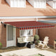 Ombrellone pieghevole Vidaxx arancione e marrone 350 x 250 cm