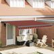 Ombrellone pieghevole Vidaxx tessuto rosso e nero 350 x 250 cm