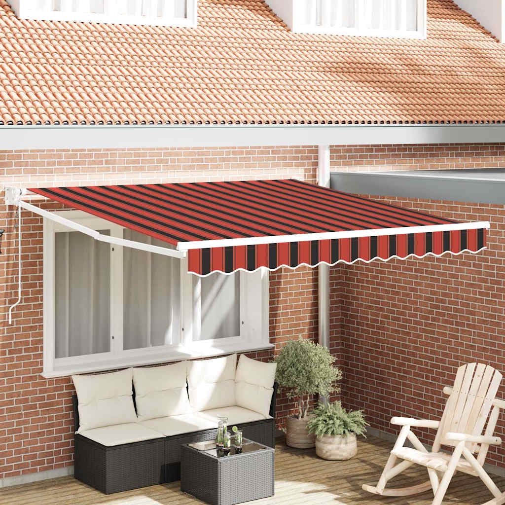 Vidaxl markies oranje en bruin 350 x 250 x 165 cm polyester