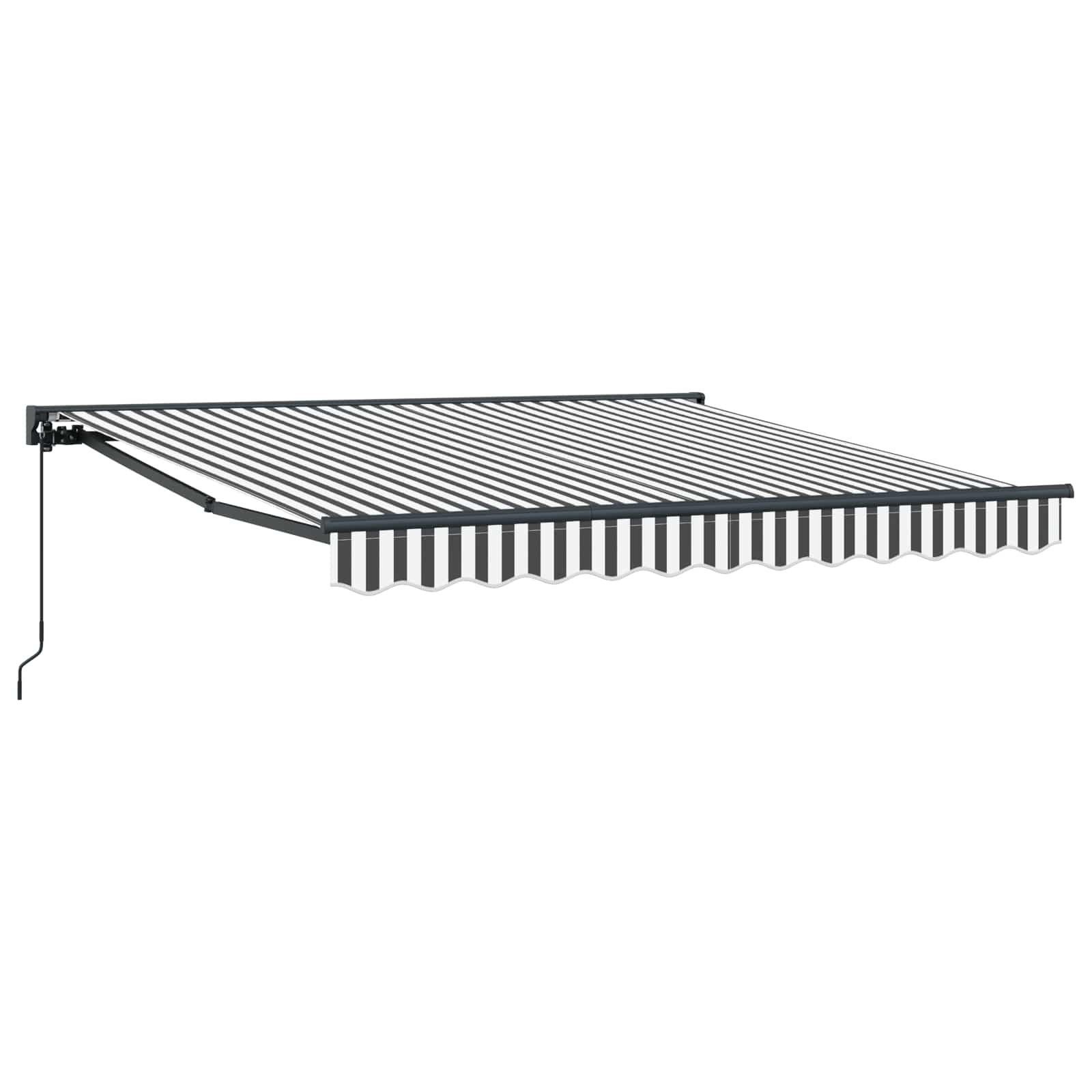Ombrellone pieghevole Vidaxx antracite e bianco 350 x 250 cm
