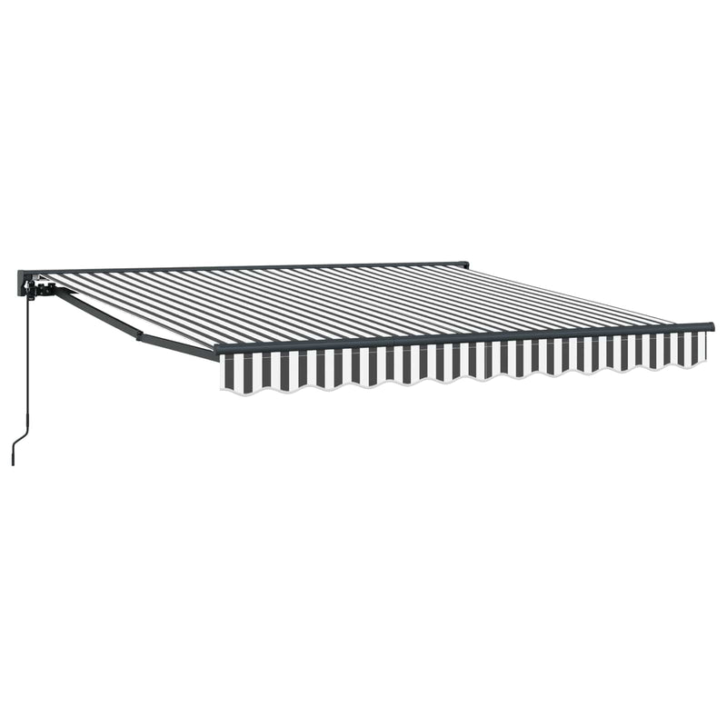 Ombrellone pieghevole Vidaxx antracite e bianco 350 x 250 cm