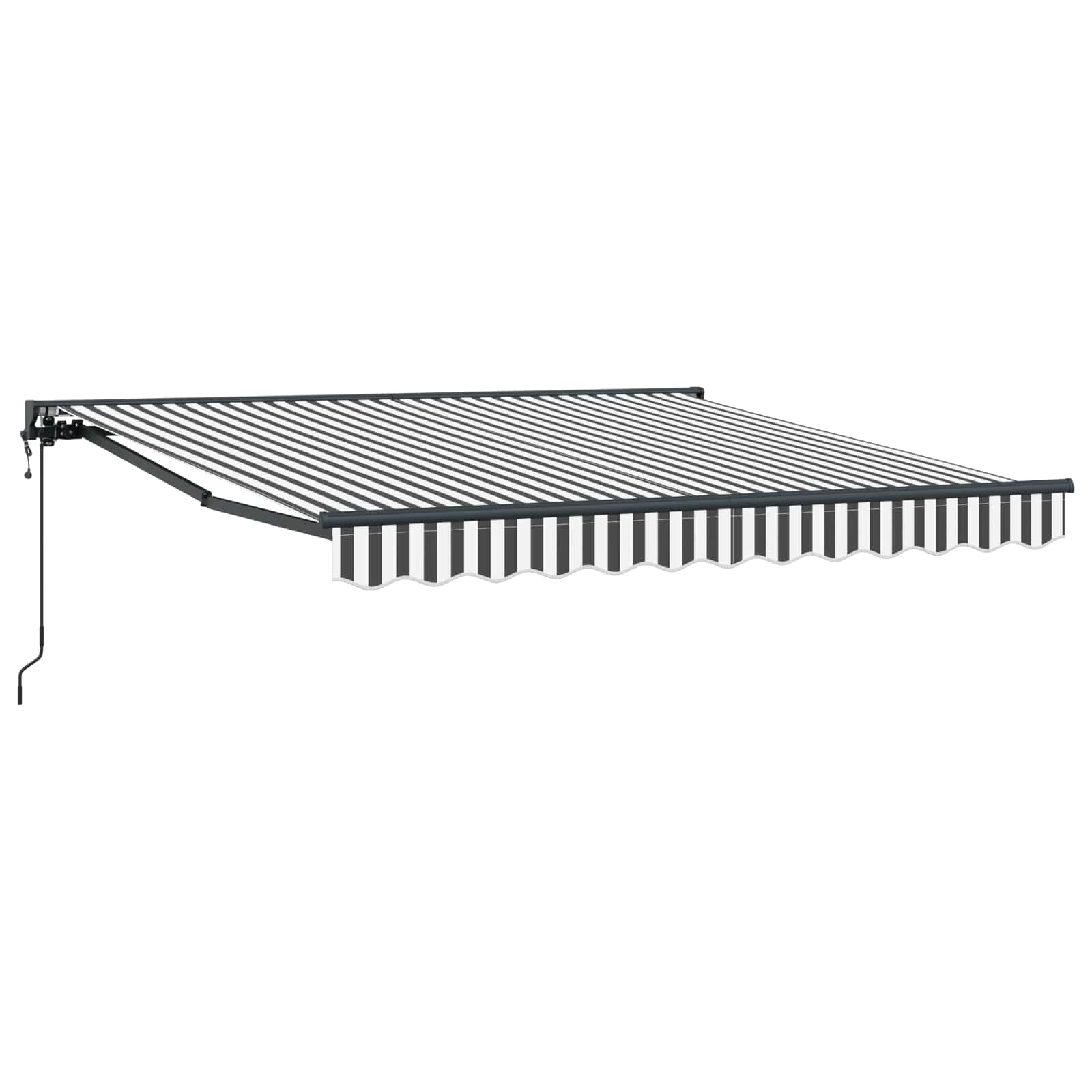 Ombrellone pieghevole Vidaxx antracite e bianco 350 x 250 cm
