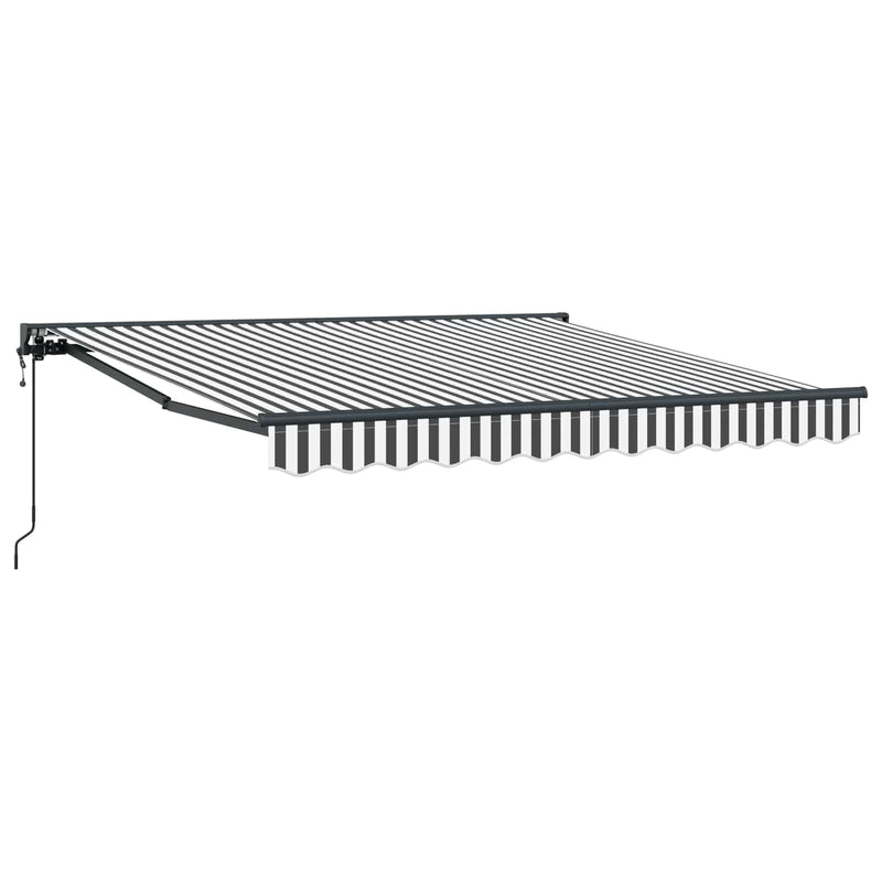 Ombrellone pieghevole Vidaxx antracite e bianco 350 x 250 cm