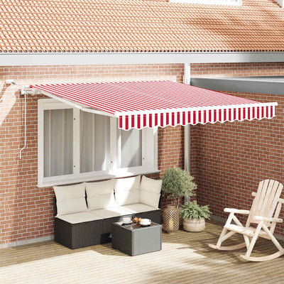Ombrellone pieghevole Vidaxx rosso e bianco 350 x 250 cm