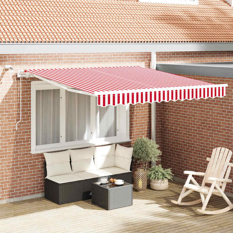 Vidaxx parasol plegable rojo y blanco 350 x 250 cm