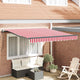 Ombrellone pieghevole Vidaxx rosso e bianco 350 x 250 cm