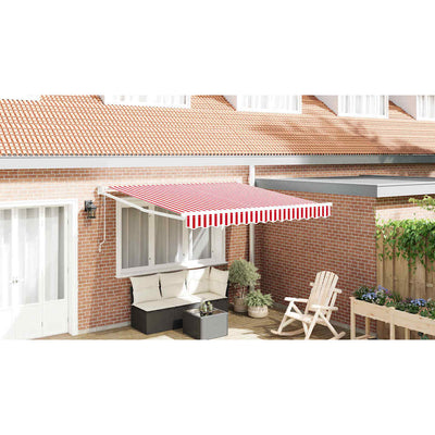 Ombrellone pieghevole Vidaxx rosso e bianco 350 x 250 cm