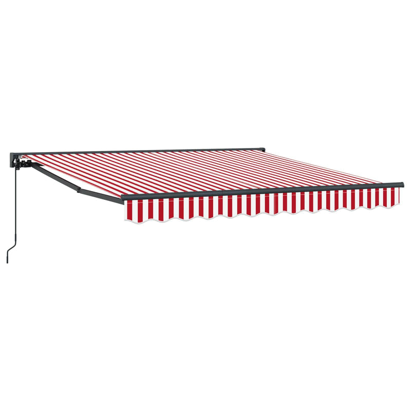 Ombrellone pieghevole Vidaxx rosso e bianco 350 x 250 cm