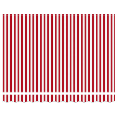 Ombrellone pieghevole Vidaxx rosso e bianco 350 x 250 cm