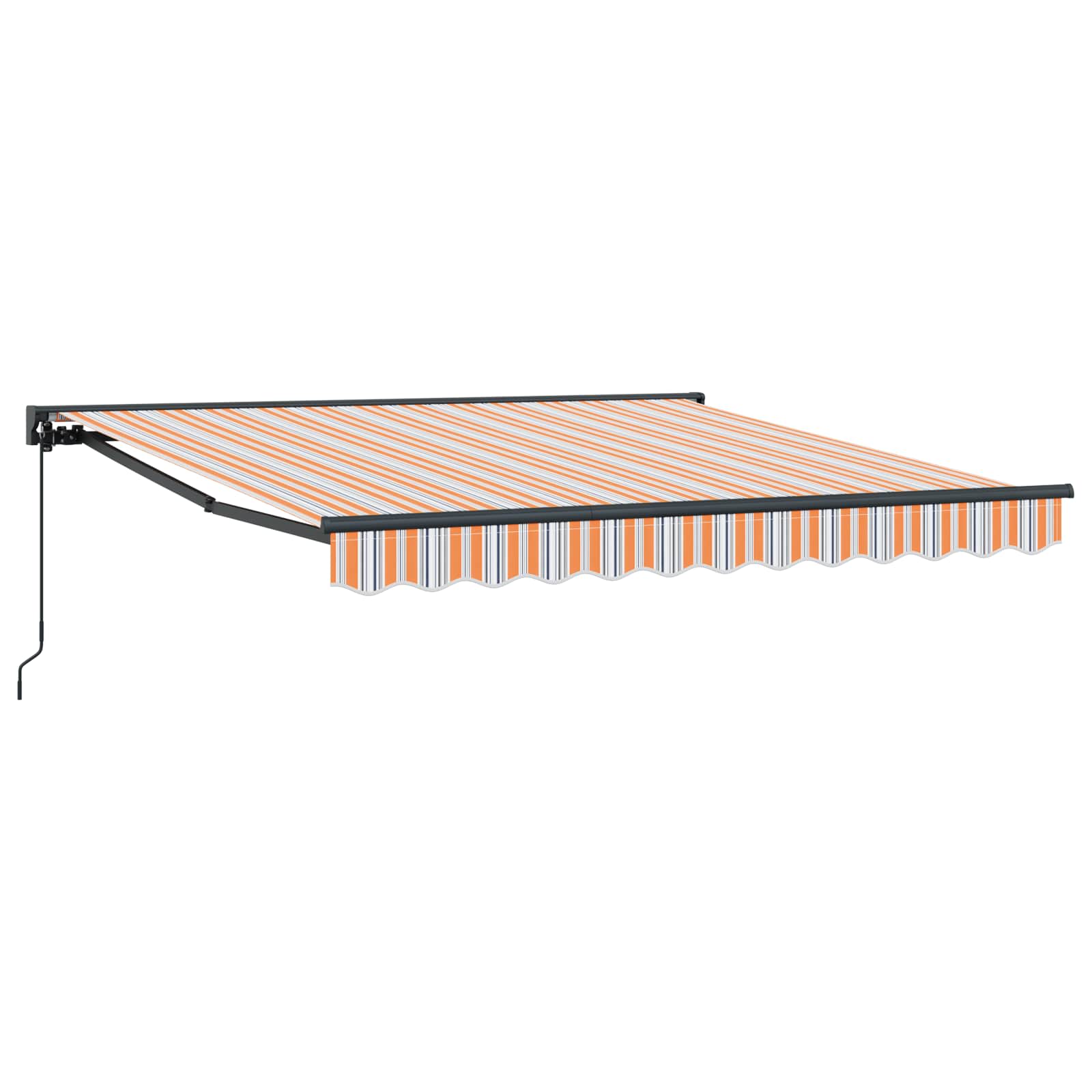 Ombrellone pieghevole Vidaxx blu e arancione 350 x 250 cm