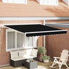 Vidaxl inklapbaar zonnescherm zwart 350 x 250 cm stof