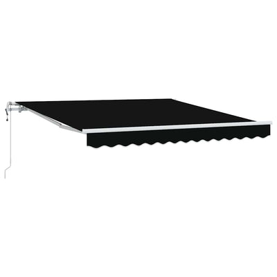 Vidaxl inklapbaar zonnescherm zwart 350 x 250 cm stof