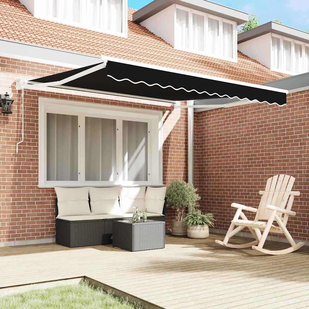 Ombrellone pieghevole Vidaxx in tessuto nero 350 x 250 cm