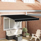 Vidaxl inklapbaar zonnescherm zwart 350 x 250 cm polyester en metaal
