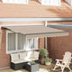 Vidaxx sombrilla plegable beige 350 x 250 cm poliéster y metal