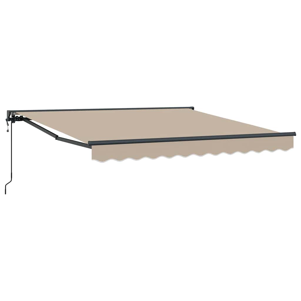 Ombrellone pieghevole Vidaxx beige 350 x 250 cm poliestere e metallo