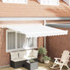 Vidaxl inklapbaar zonnescherm wit 350 x 250 cm polyester en aluminium