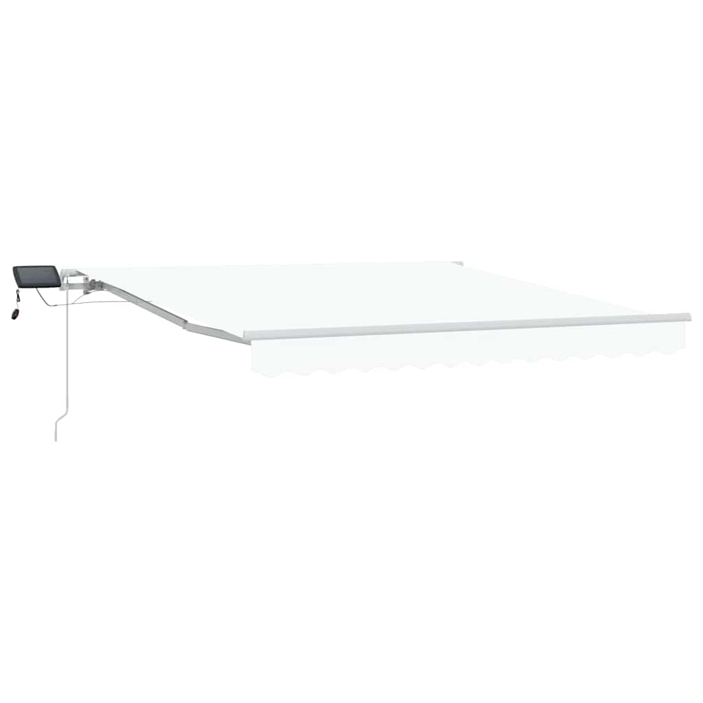 Ombrellone pieghevole Vidaxx tessuto bianco 350 x 250 cm e acciaio