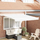 Vidaxl inklapbaar zonnescherm wit 350 x 250 cm stof