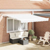 Ombrellone pieghevole Vidaxx bianco 350 x 250 cm poliestere e metallo