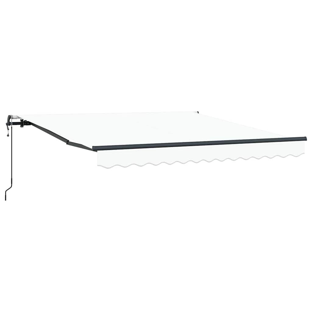 Ombrellone pieghevole Vidaxx tessuto bianco 350 x 250 cm e alluminio