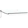 Ombrellone pieghevole Vidaxx bianco 350 x 250 cm in poliestere e alluminio
