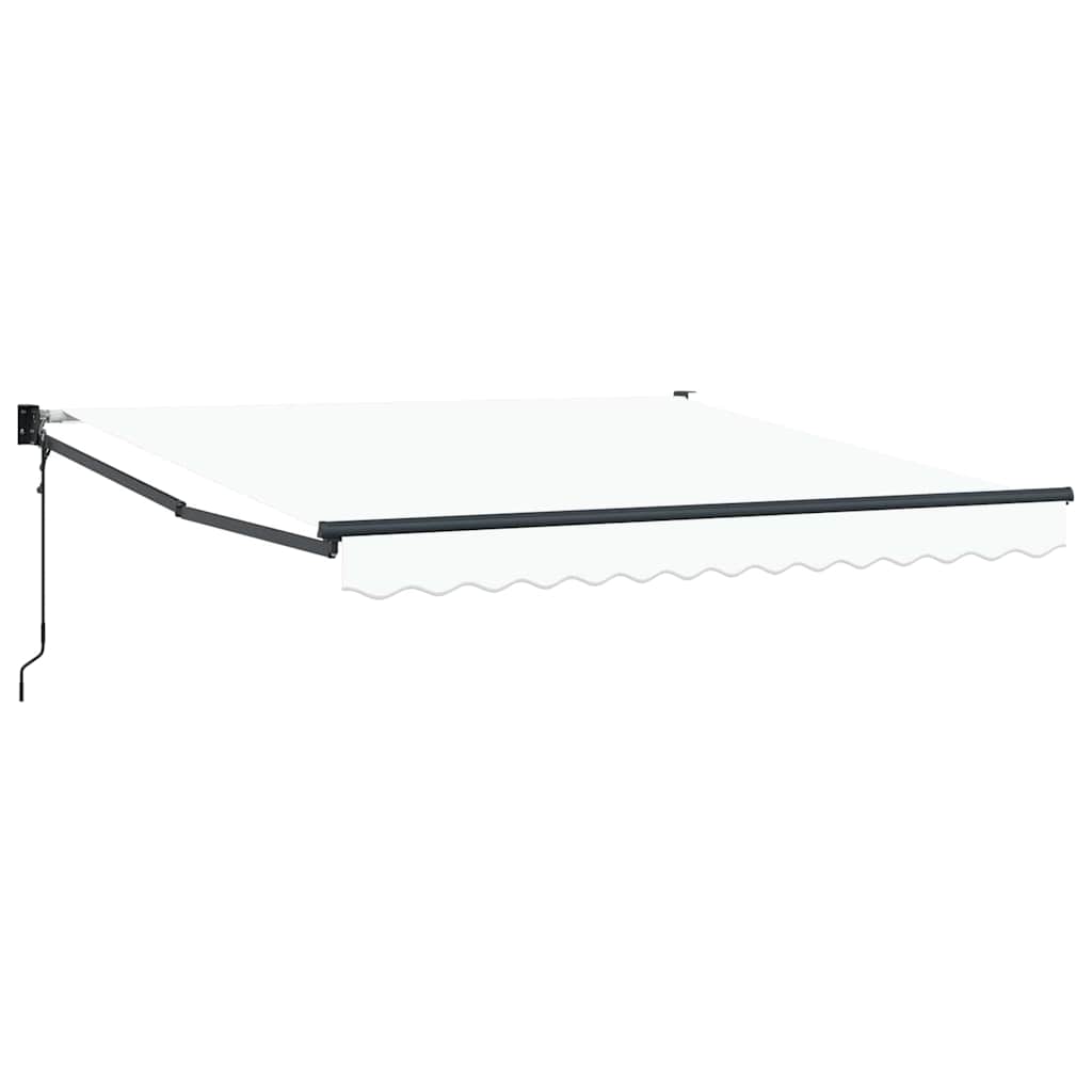 Ombrellone pieghevole Vidaxx bianco 350 x 250 cm in poliestere e alluminio