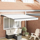 Vidaxl inklapbaar zonnescherm wit 350 x 250 cm polyester en metaal