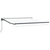 Ombrellone pieghevole Vidaxx bianco 350 x 250 cm poliestere e metallo