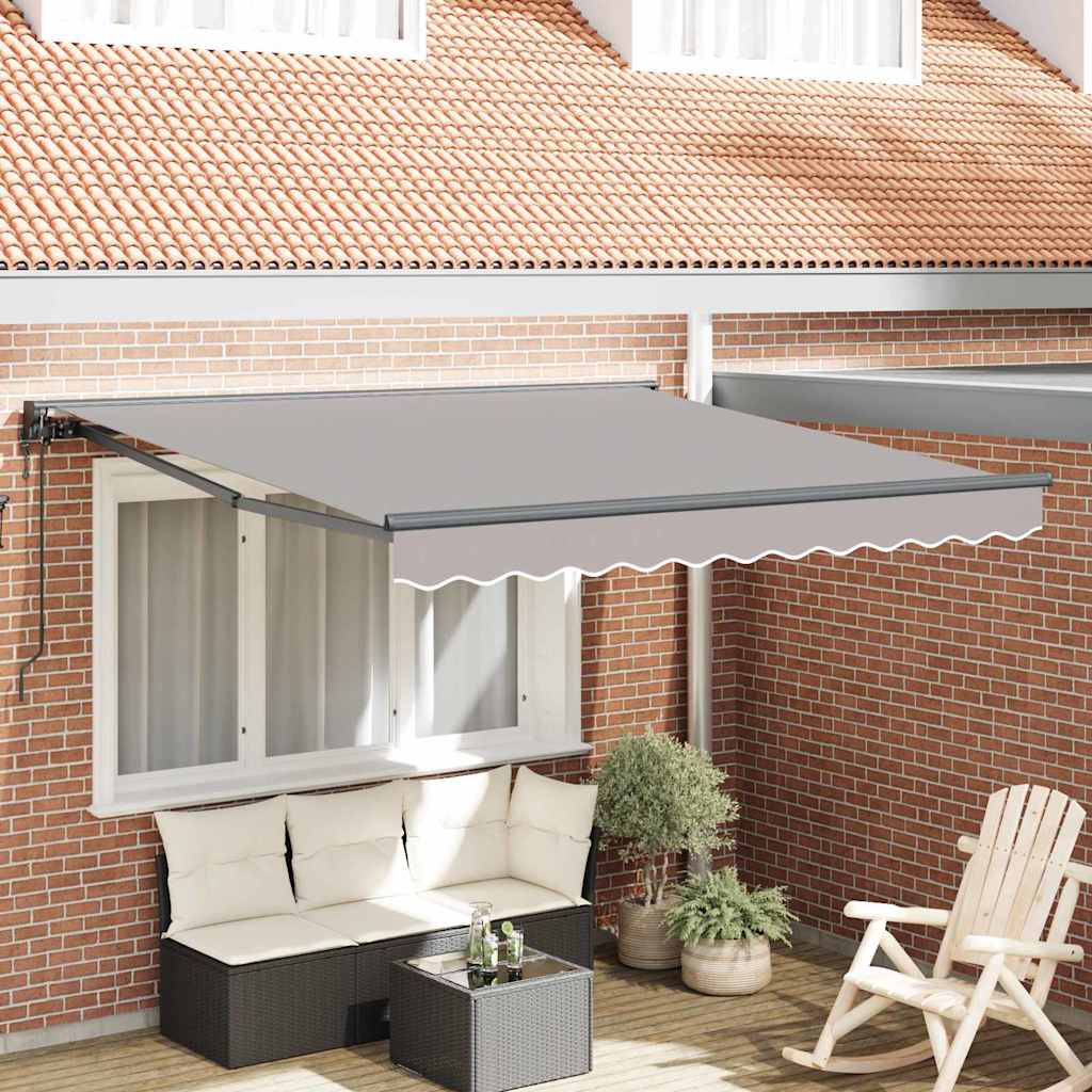 Vidaxl inklapbaar zonnescherm lichtgrijs 350 x 250 cm