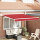 Vidaxl inklapbaar zonnescherm rood 350 x 250 cm polyester en aluminium