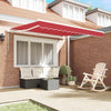 Vidaxl inklapbaar zonnescherm rood 350 x 250 cm polyester en aluminium